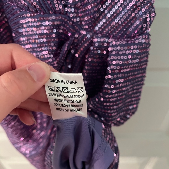 NWOT Double Crazy Pink and Purple Sequin Dresses Size Medium - Picture 12 of 16